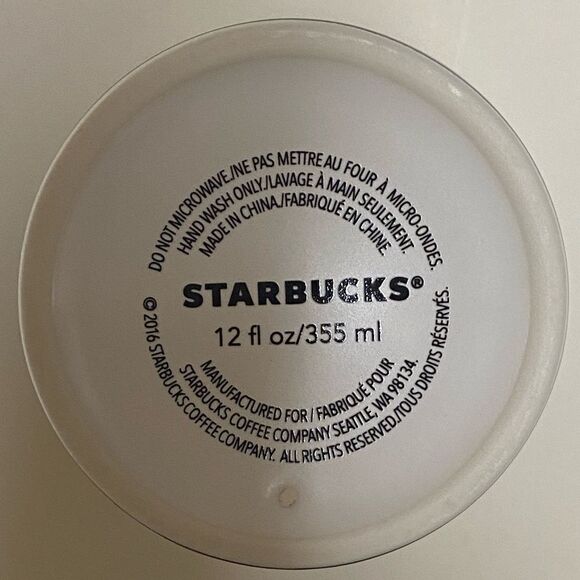 Starbucks 2016 Matte Black Double Wall 12oz Travel Tumbler Mug - Picture 7 of 7